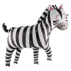 Balon Foliowy Zebra Na Przyjęcie Urodziny Imprezę Dla Dziecka 80x78 cm