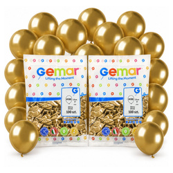 Balony Złote Klasyczne Lateksowe Shiny Na Przyjęcie Ślub 13 cm 200 szt.