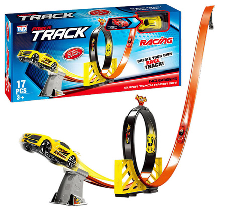 Tor Samochodowy Wyścigowy Dla Dzieci 231 cm + 3 Samochodziki