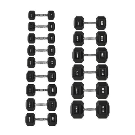 Ciężarek Hantla Hexagonalna Gumowana Do Treningu Siłowego Ćwiczeń HMS 6 kg