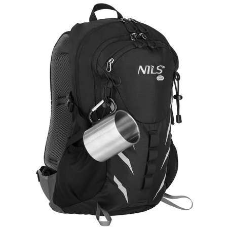 Kubek Turystyczny Stalowy Z Karabińczykiem Podróżny Kempingowy 300 ml NILS