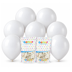 Balony Białe Zestaw Balonów Na Komunię Urodziny Chrzest Wesele 13" 100 szt.