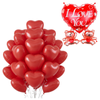 Balony Czerwone Serca Na Walentynki 10" 50 szt. + Balon Serce Z Misiami
