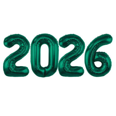 Balony Foliowe 2026 Na Nowy Rok Sylwestra 85 cm + Girlanda Happy New Year