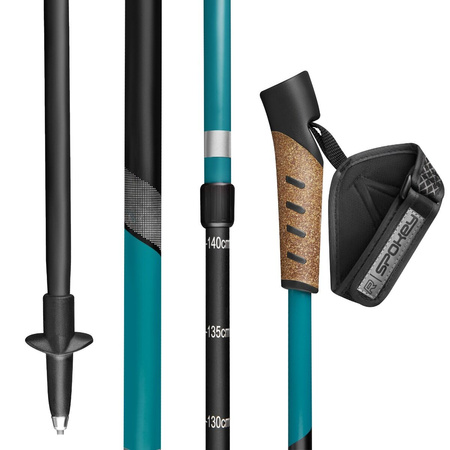 Kije Nordic Walking Regulowane Teleskopowe Do Chodzenia 105-135 cm SPOKEY
