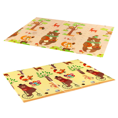 NILS Duża Składana Dwustronna Mata Piankowa Dziecięca XPE 190x150 cm