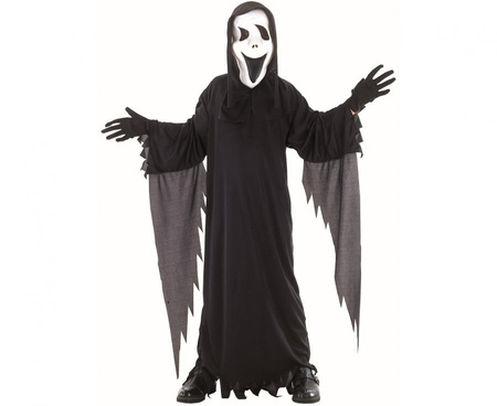 Strój Przebranie Na Halloween Dla Dziecka Duch Kostium + Maska Krzyk GODAN