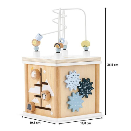 Drewniana Kostka Edukacyjna Przeplatanka Sorter Kształtów Dla Dzieci