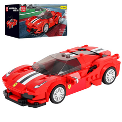 Klocki Konstrukcyjne Auto Samochód Wyścigowy 329 Elementów + Gablota Mould King