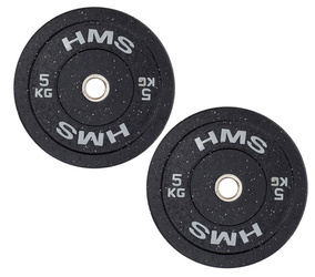 HMS Talerze Olimpijskie Gumowane Na Gryf Sztangę Bumper 2x5 kg