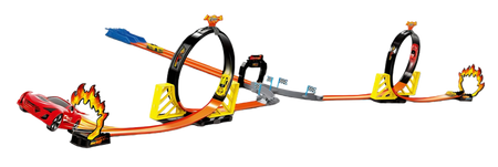 Tor Wyścigowy Samochodowy Pull Back Dla Dzieci 530 cm + 2 Samochody