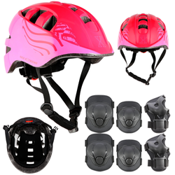 Kask Na Rolki Rower Hulajnogę Regulowany Dla Dzieci Orzeszek + Zestaw Ochraniaczy