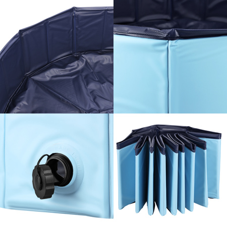 Basen Dla Psa Zwierząt Składany Ogrodowy 100x30 cm Kojec Do Kąpieli NILS