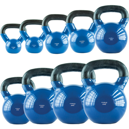 KETTLEBELL Kula Hantla Żeliwna Winylowa Do Treningu Siłowego HMS 8 kg
