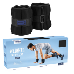 Obciążenia Ciężarki Na Kostki Nadgarstki Do Ćwiczeń Fitness 2x2 kg SPOKEY