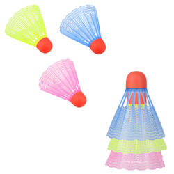 Komplet 6x Lotki Do Gry Rekreacyjnej W Badmintona Nylonowe Kolorowe NILS