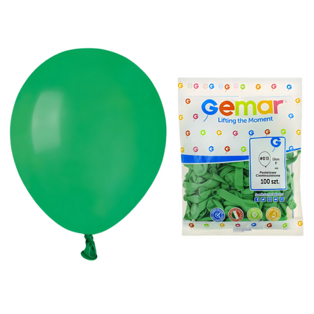 Balony Ciemnozielone Klasyczne Pastelowe Dekoracyjne GEMAR 13 cm 100 szt