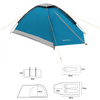 Namiot Turystyczny Kempingowy 2 Osobowy Wodoodporny Filtr UV + Pokrowiec	