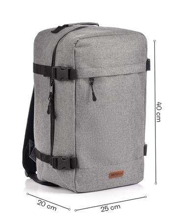 METEOR Plecak Kabinowy Bagaż Podręczny Podróżny Turystyczny Do Samolotu 20 L