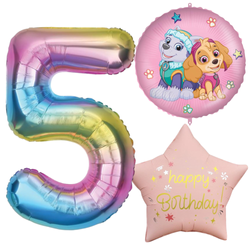 Balony Foliowe Na 5 Urodziny Przyjęcie Dla Dziecka Psi Patrol Cyfra 85 cm