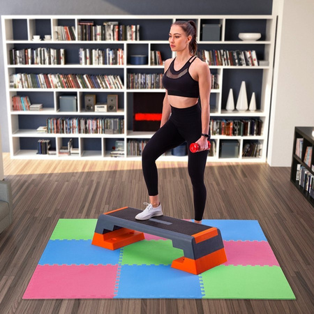 Mata Puzzle Pod Sprzęt Do Ćwiczeń Fitness Ochronna Uniwersalna 60x60cm 9el.