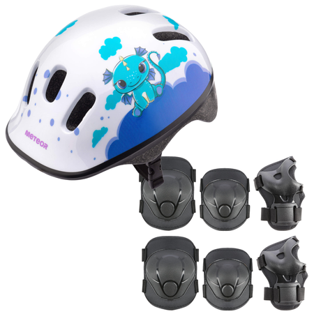 Kask Rowerowy Regulowany Dziecięcy Ochronny Otwory Wentylacyjne + Ochraniacze