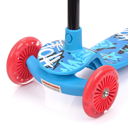 Hulajnoga Trójkołowa Dla Dzieci Balansowa Składana Świecące Kółka LED METEOR