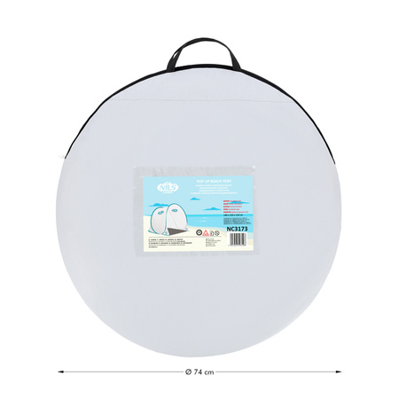 NILS Namiot Plażowy Samorozkładający Wodoodporny + Torba Termiczna Plażowa Piknikowa Na Lunch 12 L