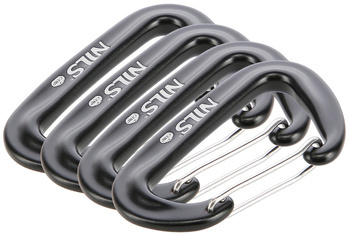 Karabińczyk Wspinaczkowy 4 szt. Turystyczny Wytrzymałość Do 1200 kg NILS