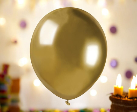 Balony Złote Klasyczne Lateksowe Shiny Na Przyjęcie Ślub 13 cm 200 szt.