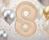 Duży Balon Foliowy Na Urodziny Rocznice Jubileusze Latte Cyfra 8 92 cm