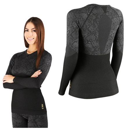 NILS Koszulka Z Długim Rękawem Bluzka Termiczna Termoaktywna Damska