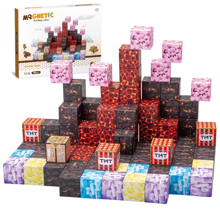 Klocki Magnetyczne Konstrukcyjne Zestaw 86 Elementów Edukacyjne Dla Dzieci