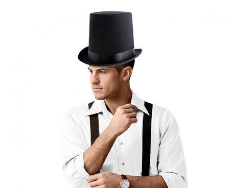 Kapelusz Cylinder Wysoki Elegancki Przebranie Magik Iluzjonista Dodatek