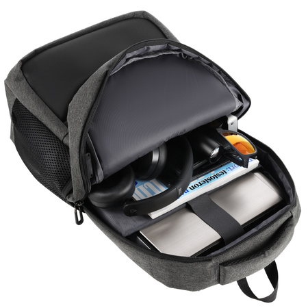 Plecak Miejski Turystyczny Trekkingowy Sportowy Z Miejscem Na Laptopa USB 18 L NILS