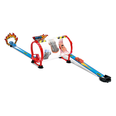 Tor Wyścigowy Samochodowy Pull Back Track Dla Dzieci + 2 Samochody TLD