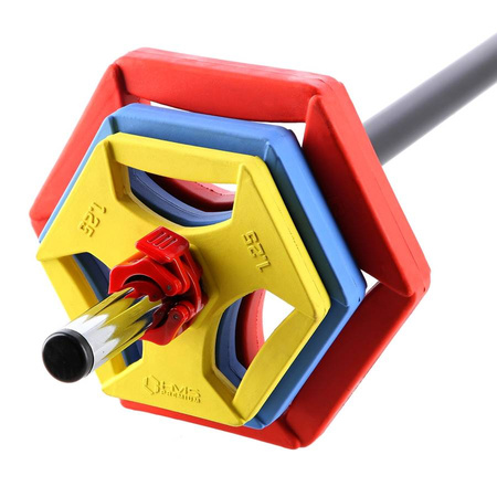 HMS Zestaw Sztanga + Obciążenia Do Treningu Siłowego 20 kg