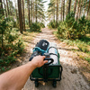 Wózek Turystyczny Plażowy Transportowy Kempingowy Składany Z Uchwytem 70 L