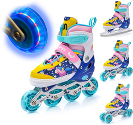 Łyżworolki 4w1 Rolki Rekreacyjne Łyżwy Regulowane Wrotki Rolko-Wrotki