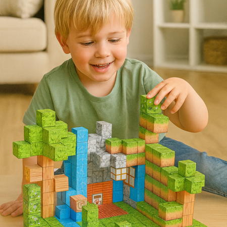 Klocki Magnetyczne Konstrukcyjne Zestaw 275 Elementów Edukacyjne Dla Dzieci