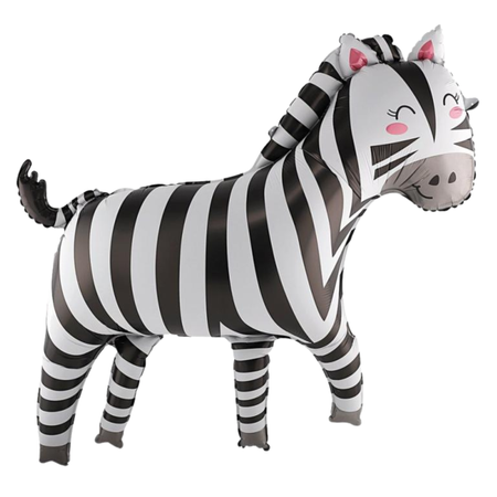 Balony Urodzinowe Foliowe Zwierzęta Lew Zebra Małpka Safari Dla Dziecka