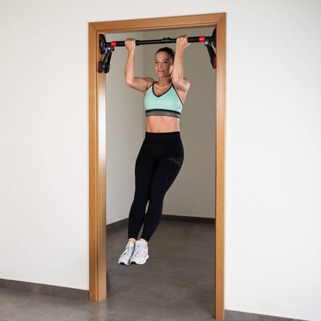 HMS Drążek Rozporowy Regulowany Do Podciągania 96-130 cm Z Kółkami Gimnastycznymi