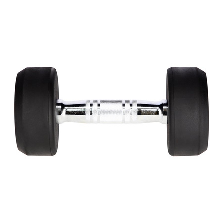 HMS Hantla Hantelka Ciężarek Gumowany Chromowany Do Ćwiczeń Fitness 5 kg