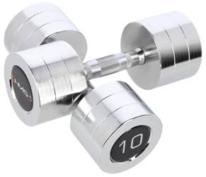 HMS Hantle Hantelki Ciężarki Chromowane Do Ćwiczeń Siłowych 2x10 kg