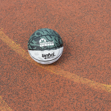 Piłka Do Koszykówki Kosza Treningowa Rekreacyjna Czarna Rozmiar 7 MAJESTIC