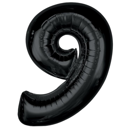 GODAN Balony Foliowe Czarne Metaliczne Dekoracja Na Urodziny 90 Lat 92 cm