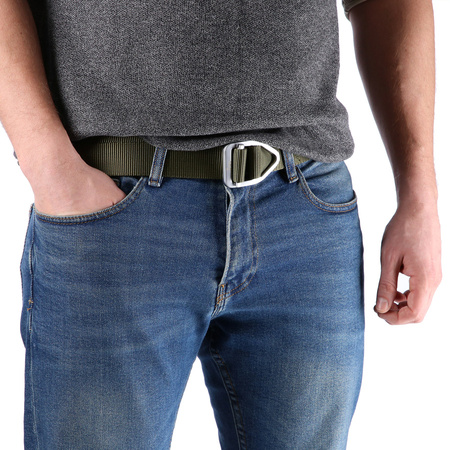 NILS Zielony Pasek Taktyczny Z Stalową Klamrą 125 cm