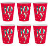 Kubeczki Świąteczne Papierowe Na Boże Narodzenie Święta 250 ml - 6 szt.