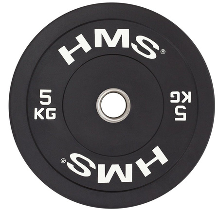 HMS Talerz Olimpijski Na Gryf Sztangę Gumowany Bumper Do Ćwiczeń 5 kg