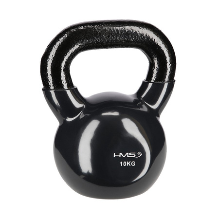 HMS KETTLEBELL Żeliwny Pokryty Winylem Do Treningu Siłowego Ćwiczeń 10 kg